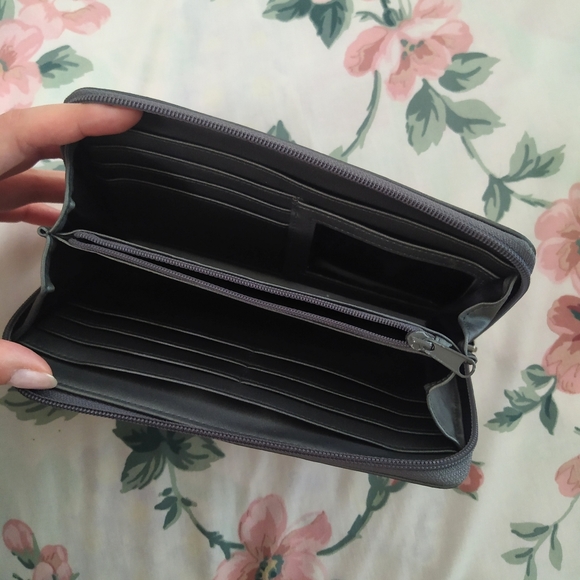 ESPRIT Blue Grey Large Envelope Wallet - Picture 2 of 3